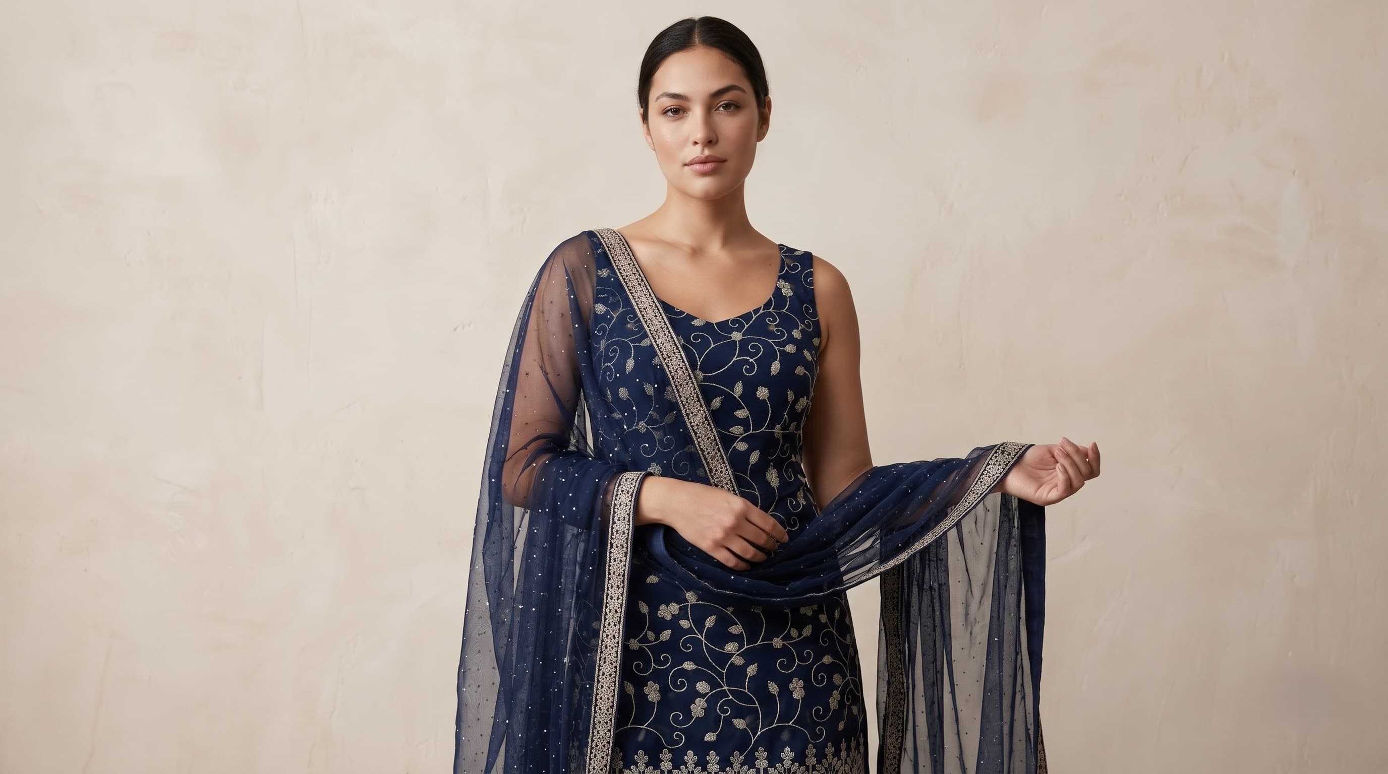 Midnight Blue Cotton Suits